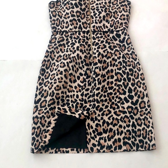Kate Spade 4 Dress Black Tan Cream Animal Leopard print Pockets Excellent - Picture 6 of 9